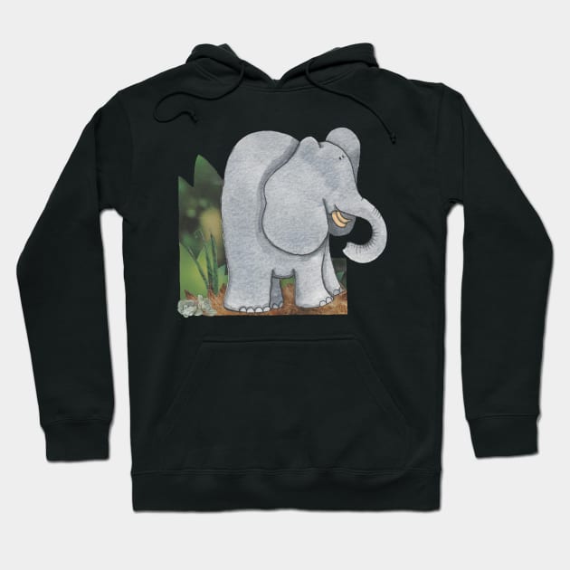 Mr. Elephant in the Jungle Hoodie by krisevansart